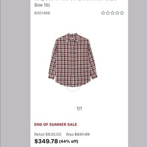 Burberry long Sleeve plaid shirt